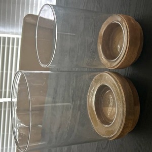 Decorative Antique Style Modern Cylinder Glass Candle Holder with Wooden Base <b>Heat</b> Resistant Home Decoration - Product Image 5