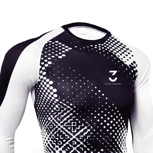 Custom Logo Training <b>Men</b> Rash Guard Quick Dry <b>Compression</b> Base Layer Spandex/Polyester Fitness Clothing for Team Sports - Product Image 4