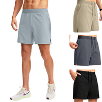 Shorts de bain pour hommes en coton tricoté, de haute qualité, pour l'été, la plage et le surf, couleur unie, imperméables, respirants et à séchage rapide, vente en gros