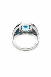 Swiss Blue Topaz <b>Ring</b> in 925 Sterling Silver KLSR12389 - Product Image 3