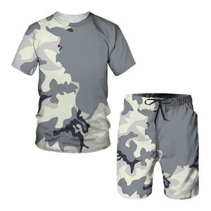 Conjuntos Deportivos de Verano para Hombre, Venta al por Mayor, Camiseta y Pantalones Cortos con Logotipo Personalizado, Ropa Deportiva para Gimnasio, Correr, Entrenamiento - Product Image 6