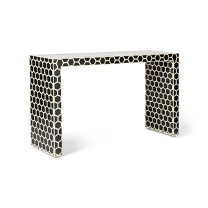 ILAHI's Bone Inlay <b>Table</b> Modern Design Agate Detailing <b>Storage</b> Portable Home Furniture - Product Image 3