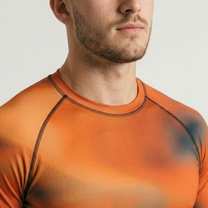 Men Compression Jersey Short Sleeve Shirt Blank Custom Print Fitted Sporty Gym Fitness Bodybuilding Training Athletic Muscle - Product Image 4