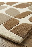 Nouveau style de tapis géométrique fait main en laine, imperméable, antidérapant, à poils épais, pour salon, usage domestique, forme rectangulaire