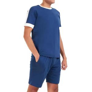 Conjunto de Polo y Pantalones Cortos para Hombre, 100% Algodón, Diseño Moderno, Liso, Venta al Por Mayor, para Verano - Product Image 4