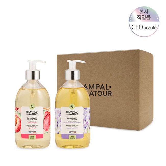 Langpalatur Liquid Hand Wash 500ml 2-Piece Set Peach & Lavender/Rose & Verbena Scented