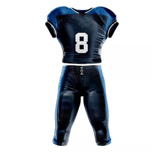 Uniformes de Fútbol Americano de Alta Calidad a Bajo Precio, Tallas Grandes, 100% Poliéster Transpirable, Manga Corta, Colores Personalizados - Product Image 6