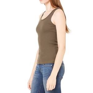 Débardeur côtelé pour femme en Spandex/Polyester, respirant, séchage rapide, anti-boulochage, sans manches, ajusté, décontracté, pour la gym, l'entraînement, le fitness et le yoga - Product Image 6