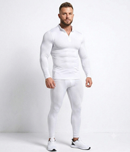 Customized Yoga Compression <b>Jackets</b> <b>Men</b> Quarter Zip Sportswear <b>Jacket</b> Gym Workout Training <b>Jacket</b> <b>Men</b> Compression <b>Pullover</b> - Product Image 3