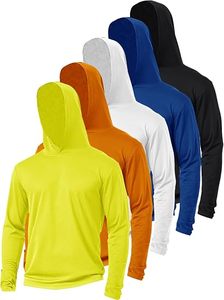 <b>Men's</b> Solid Color Long Sleeve Hooded <b>Shirt</b> Casual Knitted Top Breathable Autumn Pullover - Product Image 2