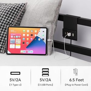 โครงเตียงเหล็กปรับระดับได้รุ่น HUY GIA Modern รุ่น ADV-B7 ขนาด Twin/Full/Full XL พร้อมลิ้นชักเก็บของและปลั๊กไฟในตัวสำหรับห้องนอน - Product Image 3