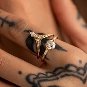 Women's Round Diamond Engagement Ring 14k solid Gold Bezel Setting Classic Style Fine Jewelry - Product Image 5