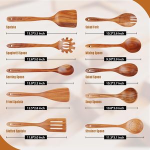 Juegos de Cubiertos de Cocina de Diseño 2024 de Madera y Resina para el Hogar, Juegos de Cubiertos de Madera de Alta Calidad para Hotel a Precio Económico - Product Image 3