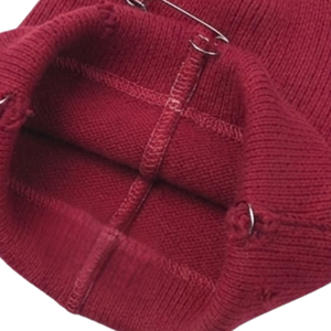 Berretto Invernale Personalizzato OEM ODM con Logo, Cappello in Maglia Acrilica con Anelli Metallici, Stile Punk Rock per Uomo - Product Image 5