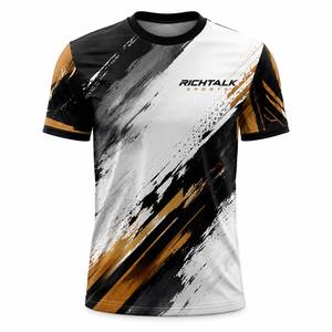 Camiseta Deportiva de Manga Corta para Hombre, 100% Algodón, Transpirable, de Secado Rápido, Corte Regular, Cuello Redondo, RICHTALK SPORTS - Product Image 1