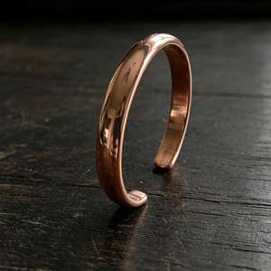 Handmade Solid Pure Copper Cuff Bangle <b>Bracelet</b> High Polished Domed Metal Copper Craft Healing Luxury Jewelry For Men Women OEM. - Product Image 3