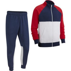 Unisex Color Blocking Tracksuit Full <b>Zip</b> <b>Hoodie</b> Casual Sporty Style Autumn Wear Polyester Cotton Regular Fit Side <b>Pockets</b> - Product Image 1