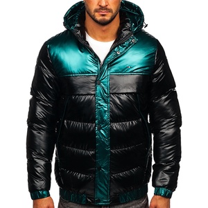 Veste matelassée thermique d'hiver personnalisée pour homme, imperméable, à capuche, en toile réversible, écologique, séchage rapide, pour l'extérieur - Product Image 1