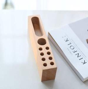 Support à stylos en bois de qualité supérieure pour organiser stylos, crayons, ciseaux et autres accessoires de bureau - Product Image 6