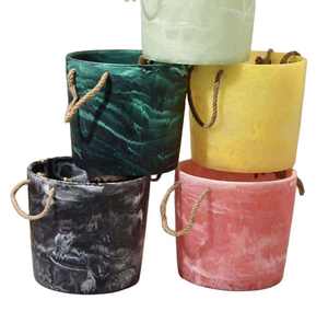 Resin Wine & Champagne Ice <b>Bucket</b> <b>with</b> Swirl Design Ferm Living <b>with</b> Metal Cover <b>Lid</b> and Server for Home Hotel Party Serving - Product Image 6