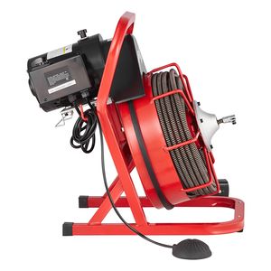 Macchina Elettrica per la Pulizia degli Scarichi da 370W, 75FT x 1/2 Pollice, con Alimentazione Manuale e 4 Frese, per la Pulizia di Tubature e Fognature - Product Image 4