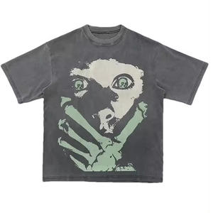 Camiseta Gráfica Oversize Personalizada con Lavado Ácido, Estampado Serigrafiado, Algodón, Estilo Streetwear, Camisetas Vintage, Venta al por Mayor, OEM, ODM - Product Image 5