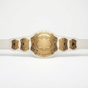 Ceinture de championnat sportive personnalisée, ceinture de récompense pour la lutte et la boxe, plaques métalliques de qualité supérieure, sangle en cuir, logo gravé - Product Image 6