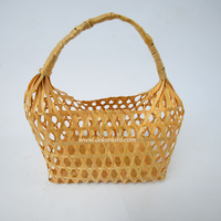 Panier de rangement en bambou naturel tissé à la main, écologique, style antique, personnalisable pour fruits/œufs, décoration de cuisine et de maison