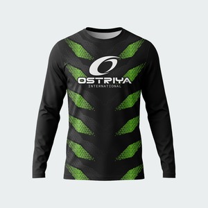 เสื้อฟุตบอลพิมพ์ลายแบบรีดร้อนคุณภาพสูง แขนยาว ปรับแต่งได้ตามต้องการ พร้อมสกรีนชื่อทีม ชื่อผู้เล่น สีที่กำหนดเองได้ 100% - Product Image 3