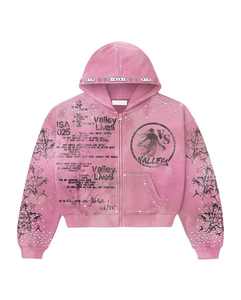 Sudadera con capucha y cremallera para hombre, con múltiples parches de pedrería, 2026, Rojo, Amarillo, Negro, Azul Marino, con texto cursivo brillante, estilo urbano, HD - Product Image 4