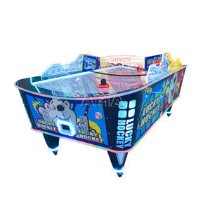 เครื่องเล่นฮอกกี้อากาศ HGR Amusement Lucky Hockey Curve Top แบบหยอดเหรียญ 2 ผู้เล่น ปรับแต่งได้ พร้อมปลั๊กแบบ US สำหรับความบันเทิง - Product Image 1