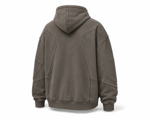 Sweat-shirt à capuche en molleton pour homme, couleur unie, coupe classique, décontracté, pour l'automne, avec poche, 100% coton tricoté respirant - Product Image 3