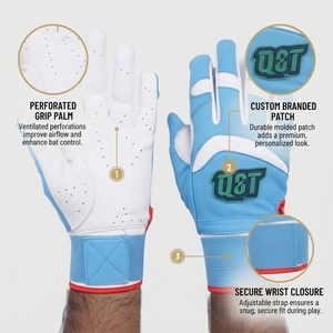 Gants de frappe de baseball en gros, ajustables, avec maintien sécurisé du poignet, équipement d'entraînement pour équipes et joueurs - Product Image 3