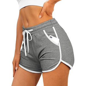 Shorts de Pierna Ancha con Abertura Lateral para Mujer, Cintura Alta, Bolsillos Laterales de Felpa, Cordón Ajustable, Cintura Elástica, Corte Holgado, Ropa de Verano - Product Image 2