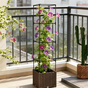 Fioriera Rialzata Marrone per Giardino e Vaso per Piante da Esterno - Product Image 1