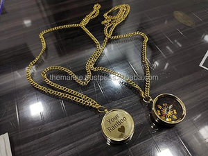 Latón náutico grabado tu collar de Amistad Ranboo brújula regalos para ella él amigos medallón brújula - Product Image 4