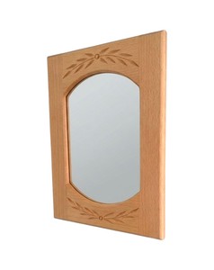 กระจกติดผนังรูปวงรีทำมือจากไม้ ดีไซน์ทันสมัย เป็นมิตรกับสิ่งแวดล้อม กรอบไม้เนื้อแข็ง ตกแต่งงานแต่งงาน ขอบขัดเงา เหมาะสำหรับห้องนั่งเล่น ห้องนอน โรงแรม - Product Image 3