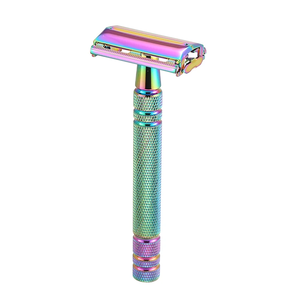 Kounain Maquinilla de Afeitar Plegable de Doble Hoja Personalizable para Barbero, Tipo Mariposa, para Hombres y Mujeres, Mango Duradero de Acero Inoxidable, Varios Modelos - Product Image 1