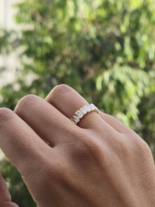 Anillo de Diamantes de Oro Amarillo de 14K y 18K con Diamantes Cultivados en Laboratorio, Anillo Multiforma para Mujer, Radiante, Pera, Óvalo, Esmeralda, Joyería de Boda, Regalo - Product Image 2