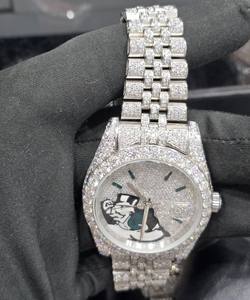 Montre Sport Mécanique de Luxe pour Homme avec Moissanite VVS Haut de Gamme, Gemmes de Couleur D, Design Rond Élégant, Pierres Scintillantes Premium - Product Image 2