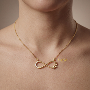 Collier pendentif en diamant symbole de l'éternité de luxe, plaqué argent sterling, bijoux en or fin pour femmes, cadeau de fiançailles ou de mariage - Product Image 3