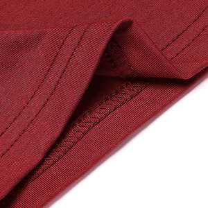 Camiseta de Manga Corta para Hombre, Color Rojo Sólido, Secado Rápido, Corte Regular, Cuello Redondo, Estilo Casual, Tejido de Punto, Ropa Deportiva, 100% Algodón, Logotipo Frontal - Product Image 5