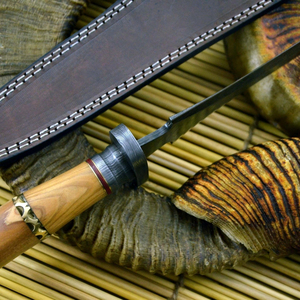 Damascus Hunting <b>Knife</b> Outdoor Survival Fixed Blade Camping Hiking Fishing Utility <b>Bone</b> <b>Handle</b> DIY OEM - Product Image 4