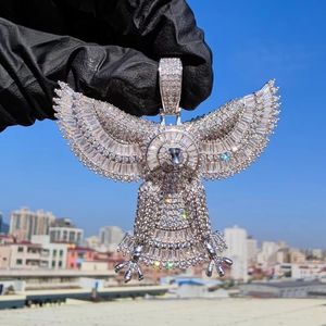 Collier Pendentif Aigle en Argent 925 avec Moissanite pour Homme, Pendentif Oiseau Ailé Glacé, Bijou de Luxe Tendance, Cadeau pour Lui - Product Image 5