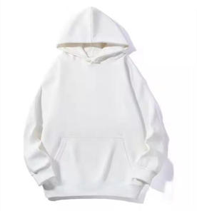 Sweat-shirt à capuche marron uni pour homme, coupe oversize, en coton French Terry, décontracté, avec poche, brodé, pour l'hiver - Product Image 2
