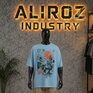 T-shirts surdimensionnés pour hommes en coton épais à manches courtes – Nouveauté été – Prix de gros - Product Image 2