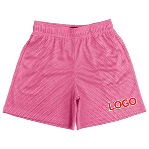 OEM 2026 Men's White Mesh Shorts <b>Elastic</b> Waist Breathable Solid Color Front Logo Print Casual Sport Style Short Length - Product Image 1