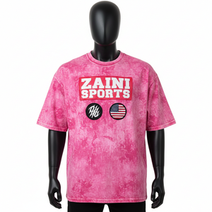 Camiseta para hombre con lavado ácido, algodón premium, estilo vintage, estampado de silicona personalizado, logo bordado, 100% algodón, corte holgado, estampada. - Product Image 1