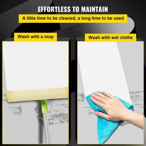 Rotolo di pavimento da ballo in PVC vinilico reversibile bianco/nero 6.6x23ft, spessore 0.06in, antiscivolo, portatile, in plastica - Product Image 6