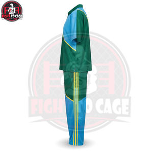 Uniforme de Artes Marciales de Primera Calidad, Duradero, Hecho a Mano, Lavable a Máquina, Último Estilo, Edición Verde Dinámico y Azul Cielo - Product Image 3